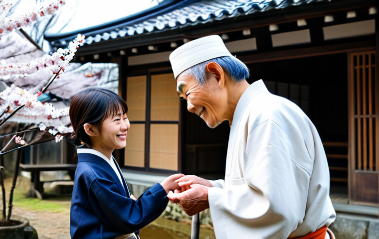 Emotional Marketing & Storytelling**

"A heartwarming scene depicting a small, family-run sake brewery in a rural Japanese setting. The head brewer, a kind-faced elderly man in traditional attire, is carefully inspecting the sake. His granddaughter, a young woman in modern clothing, is assisting him with a smile. Cherry blossoms are gently falling outside. Warm, inviting lighting. Depict emotion and heritage. fully clothed, safe for work, appropriate content, professional, modest, family-friendly, perfect anatomy, correct proportions, natural pose, well-formed hands, proper finger count, natural body proportions, high quality."

**