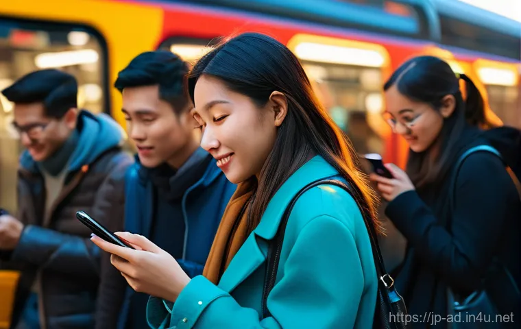 광고홍보사와 브랜드 네이밍 기법 - **Dynamic Engagement with Short-form Content:**
    "A vibrant, eye-level shot capturing a diverse g...