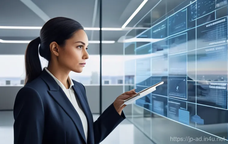 광고홍보사와 기업 내 광고팀 운영 - **Strategic Crossroads:** A highly detailed digital painting of a determined female business profess...