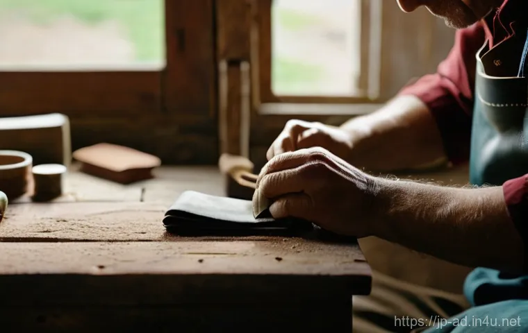 광고홍보사와 브랜드 애드버타이징 사례 - **Prompt:** A close-up, warm, and inviting photograph of a skilled artisan's hands carefully craftin...