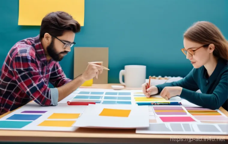 광고홍보사와 광고 아이디어 워크숍 - **Prompt:** A close-up, intimate scene showcasing the "Human Sensibility" in an innovation session. ... 광고홍보사와 광고 아이디어 워크숍 - **Prompt:** A close-up, intimate scene showcasing the "Human Sensibility" in an innovation session. ...