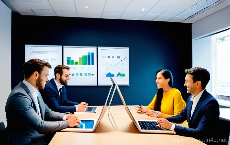 광고홍보사와 고객 신뢰 구축 광고 - **The Collaborative Digital Partnership**
* **Description**: A vibrant, modern digital marketi...