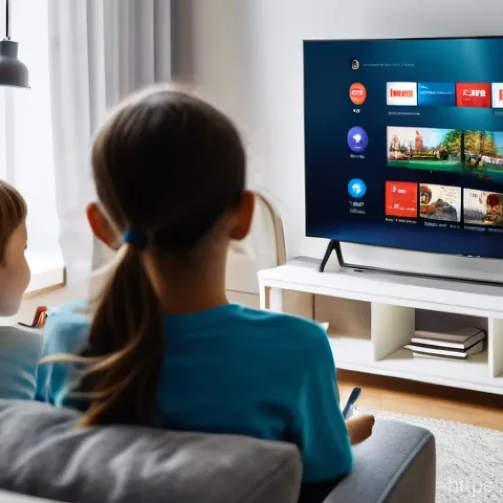 광고홍보사와 TV 광고 성공 요소 - **A Diverse Media Consumption Scene**
    A bright, modern living space. In the foreground, a young ...