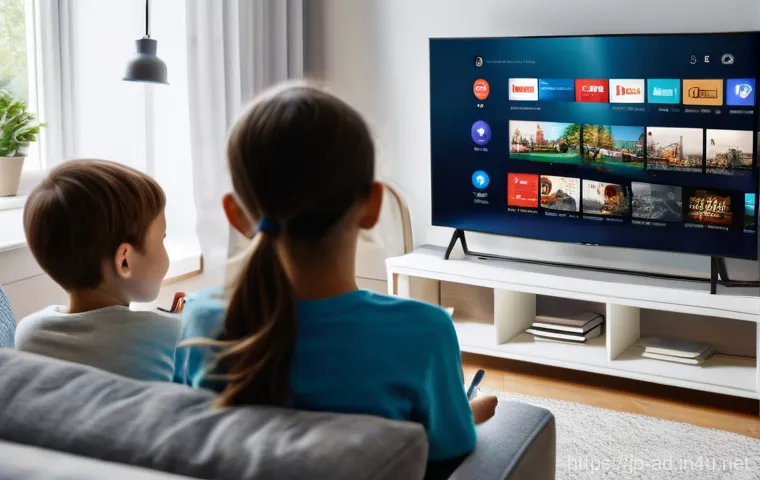 광고홍보사와 TV 광고 성공 요소 - **A Diverse Media Consumption Scene**
A bright, modern living space. In the foreground, a young ...