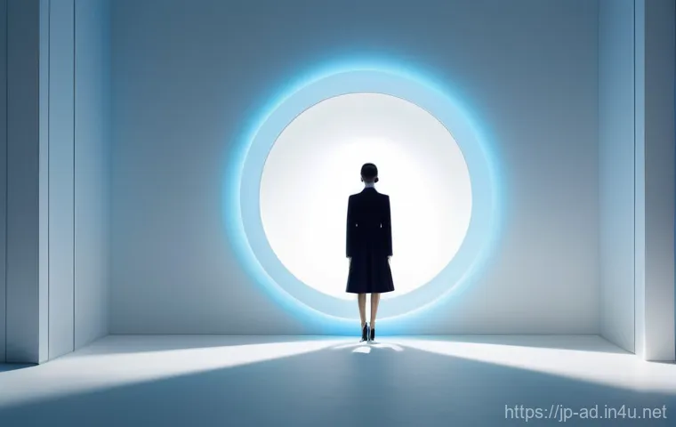 광고홍보사와 신제품 런칭 캠페인 - **Prompt:** A sleek, futuristic, minimalist studio setting, softly lit with cool blue and white tone...