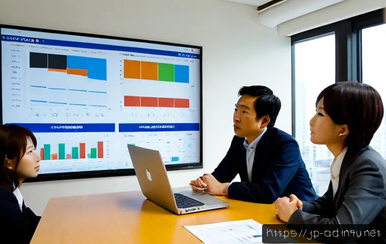 광고홍보사와 광고 캠페인 실패 사례 - Photorealistic Japanese advertising agency meeting after a failed campaign, diverse adult team in a ...